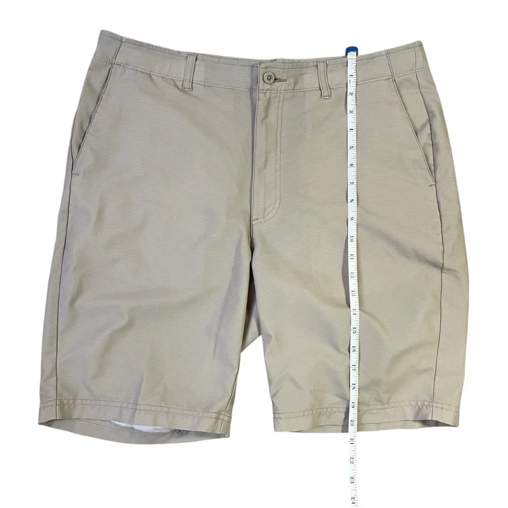 Bolle Men’s Tan Golf Shorts Flat Front Performance Casual Walking Size 36